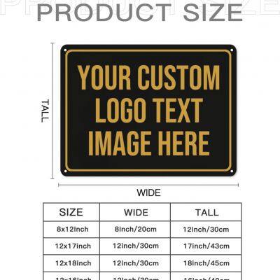 Custom Signs Outdoor Metal Personalized Metal Signs Make Your Own Sign Add Text Photo Logo