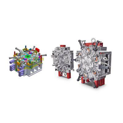 Custom Plastic Mold for Industrial Fan Wheel with Parker Hydraulic Cylinder