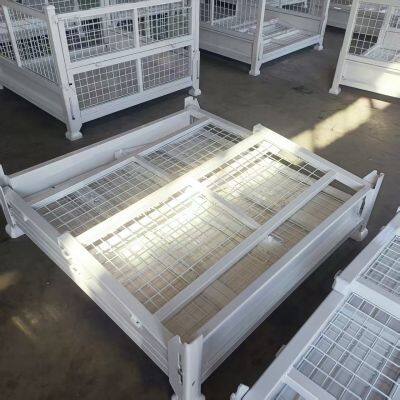 Foldable Turnover Box Heavy Metal Storage Box Scrap Box Transport Iron Box Stackable Turnover Box photo-3