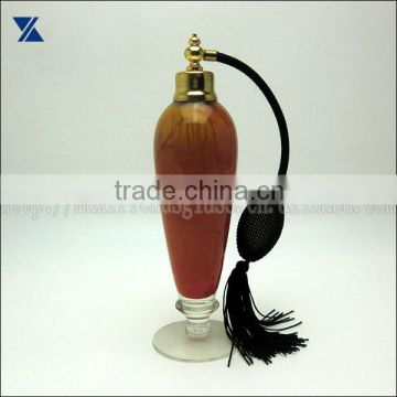 vintage high quality glass perfume bottle with atomizer sprayer