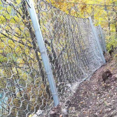 China Factory 250-3000kJ Impact Resistance Steel Rope Ring Net Plain Weave Loop Mesh for Heavy Rockfall Custom Cutting Service