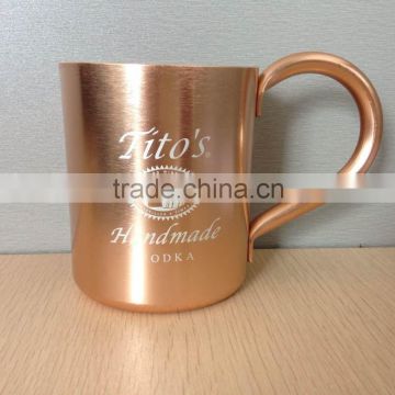 CCBM-313 16oz (500ml) Aluminum Beer Mug beer tumbler moscow mule mugs with champagne copper color surface (Accept OEM)