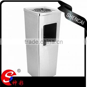 Alibaba online shopping stainless steel garbage bin stand waste bin outdoor trash bin with ashtray for sale                        
                                                                                Supplier's Choice