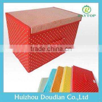 New design cheap larger size fabric storage box with lid