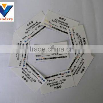 Custom Product Explanation Explanation Certificate Coated Paper Tag Labels photo-6