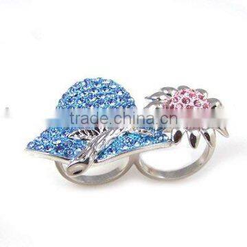 newest fashion double finger ring RP0368