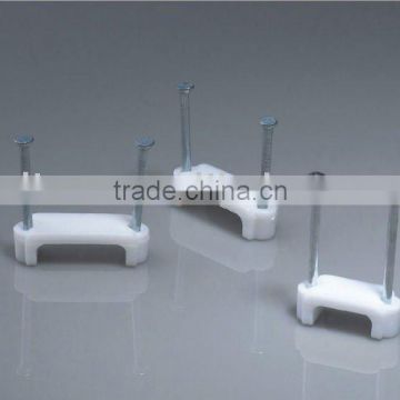 Double nail flat cable clips(electric cable clip, cable clip nail)