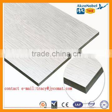 3MM 0.15MM Brush silver aluminum composite panels