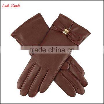 Women's Winter Genuine Leather Hand Gloves photo-3