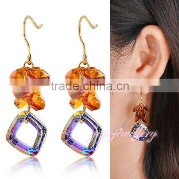 Women jewelry hollow drop dubai gold jewelry earring