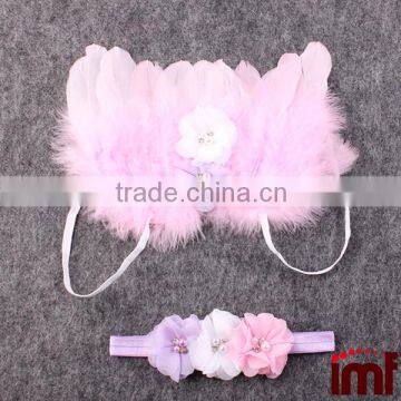 Pink Baby Angel Wing Set,Wings & Headband 2 Pc Set Photo Prop