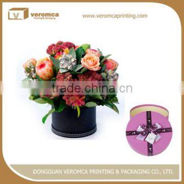 OEM manufacture fancy paper chocolate gift packaging box
round shape decorative cardboard paper fleurs boxes