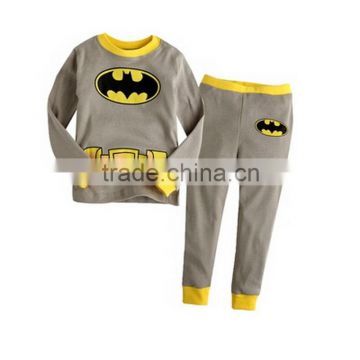 Wholesale kids clothing wear outfits sets bat man pijama kids superhero pajamas kids set