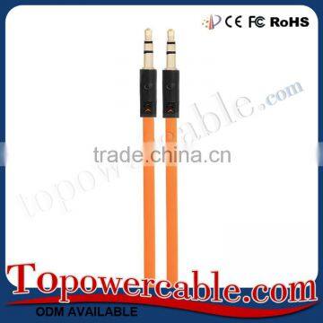 Factory Supply Creative With Carton Eyes Flat Tangle Free Aux Audio Shielded Cable Cords For Car For Samsung S7 photo-2