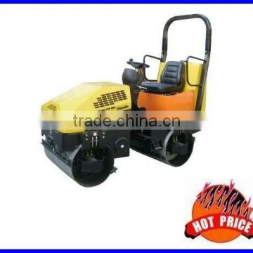 mini road compactor,ride-on double drum roller,road roller,Japan engine and bearing 20HP,Max.working weight 1480kgs,CE prove