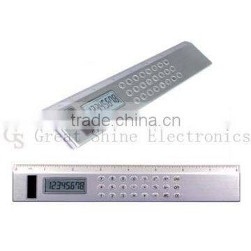 Aluminium ruler with calculator