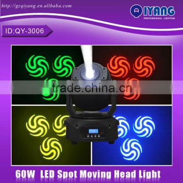 60W one color wheel 2 gobo wheel professional disco led moving head