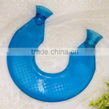 PVC Blue Hot Water Bottle U Shaped-The Neck Treatment