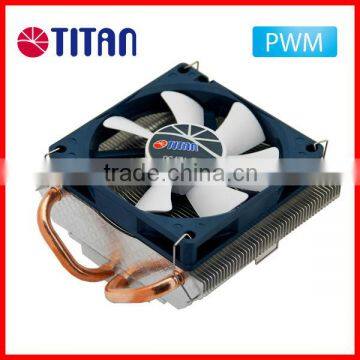 Hot product Low noise fan design 2 heat pipe cpu cooler for 1.5U Low Height