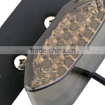 Black Motorcycle Lens LED Lights Integrated Tail Brake Stop Running License Lamp Bulb Motorcycle Tail Turn Signal For Quad ATV photo-4