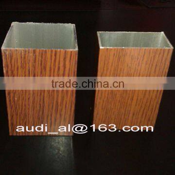 wood grain aluminum profile aluminio perfil