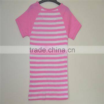 fashion summer combon cotton children plain t-shirt dresses