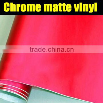 Hot Sale Red color Matte chrome vinyl