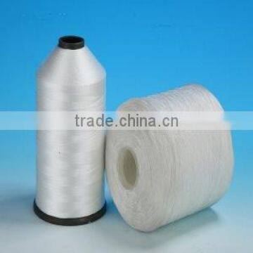 sell yarn: 100% Polyester sewing thread raw white on paper cone