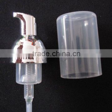 30mm silver plating PP foam pump sprayer with overcap