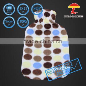 Good quality hot water bottle with fleece cover