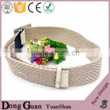 2016 Hot Sale Plastic Buckle With Metal Eyelet Printed Web Belt Rope Braided Belts Leather Black Thread