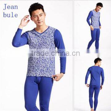 2016 fashion soft men's thermal underwear leisure man pure cotton long johns