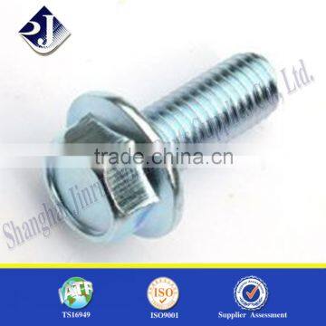 Main product hex flange bolt TS16949 quality certificate system flange bolt Grade 8.8 hex flange bolt