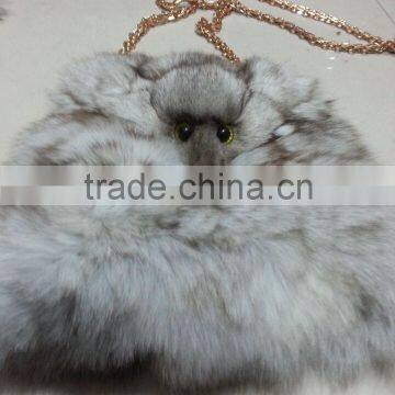 Women Bag Real Fox Fur Handbags