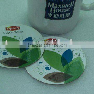 promotional cardboard coaster for Lipton