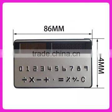 Exquisite promotional card calculator,8 digit solar calculator