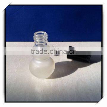 5ml calabash shape frost glass nail polish bottles with cap brush