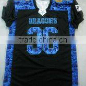 36 Black American Football Uniform