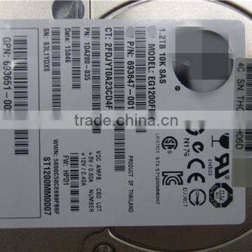 hard disk wholesale 1.2TB 6G SAS 10K rpm SFF 2.5''hard disk drive 718162-B21 ly