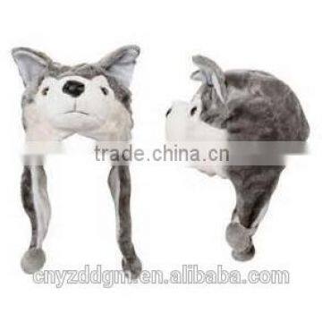 faux fur animal hat hood with paws/wolf animal hat