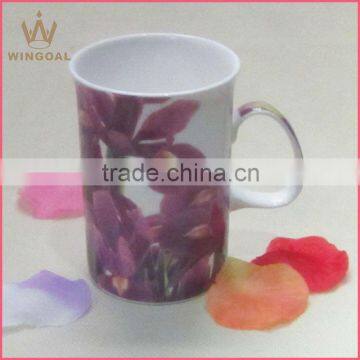 ceramic colorful coffee mug with decal