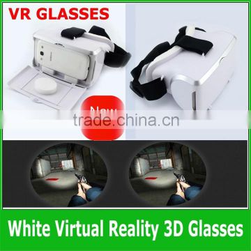 Head Mount VR Glasses Oculos Rift Google Cardboard White Universal Virtual Reality 3D Glasses for 3.5~5.5 inch cell phone