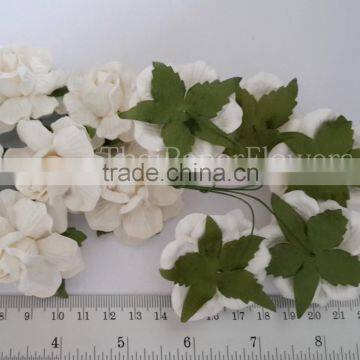 Green White Large Handmade Mulberry Paper Flower, Wedding Party, Scrap-booking Crafts R40 photo-2