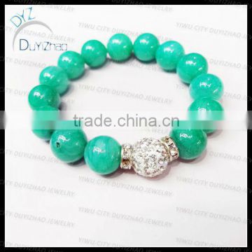 Wholesale nature stone shamballa bracelet