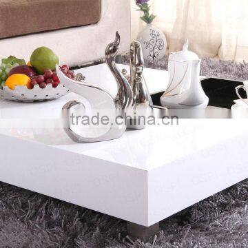 High Gloss Coffee Table White High Gloss Center Table photo-4