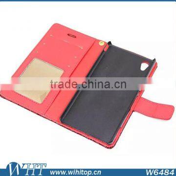 Premium Lanyard Card Slot Flip Leather Case for Sony Xperia M4 Aqua photo-2