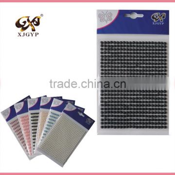 self adhesive pearls stickers/black pearl stickers/pearl decorated sticker