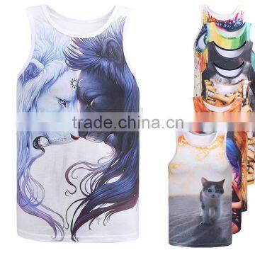 wholesale Custom 3D Sublimation Printing Tank Tops