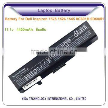 Replacement Laptop battery for Dell Inspiron 1525 1526 1545 0C601H 0D608H 0GP952 0GW240 0X284G