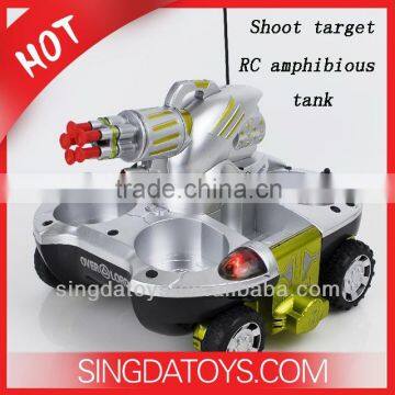 Hot sell shoot target with light With light rc amphibious tank